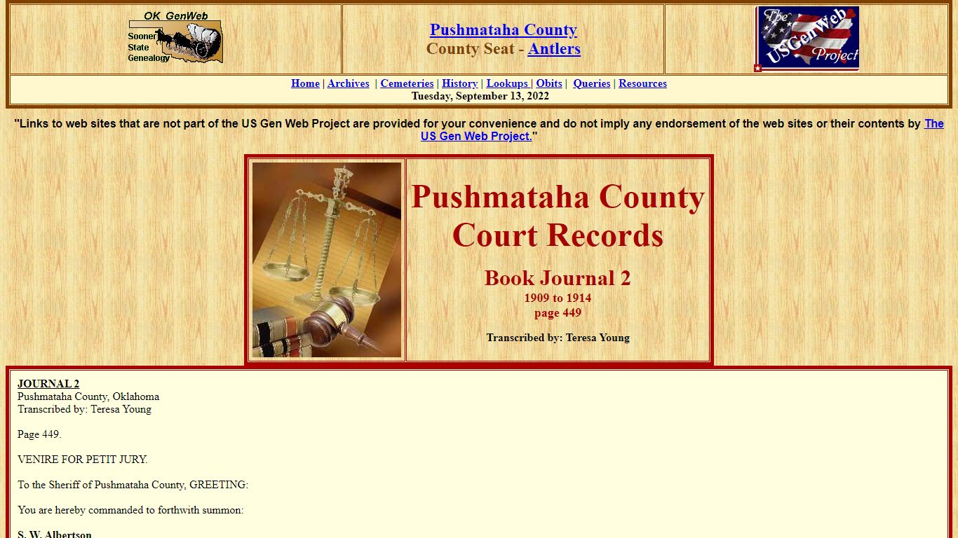 Pushmataha Court Records